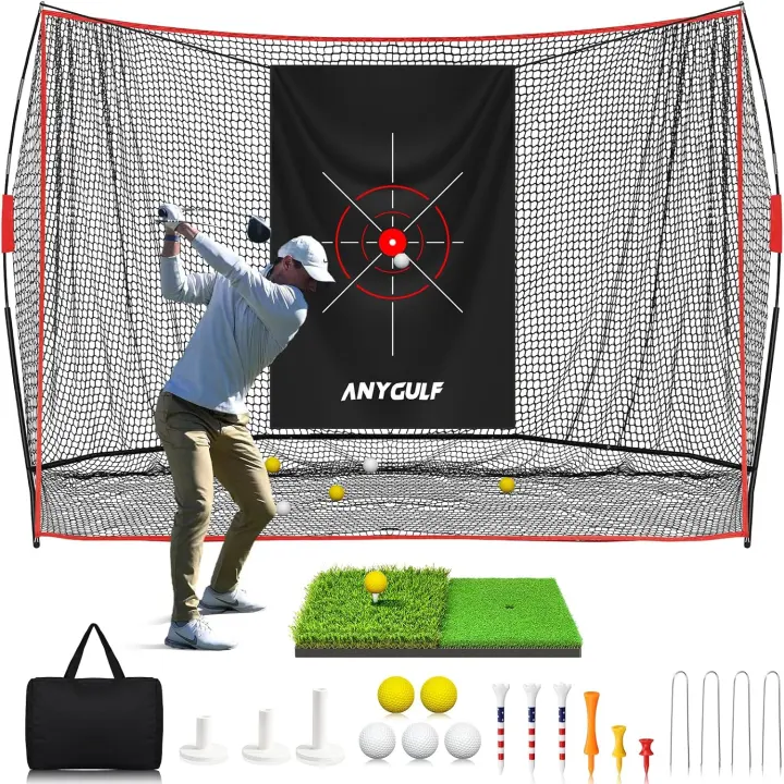 10x7 ft Heavy-Duty Golf Chipping Net Practice Kit — 30-Pack