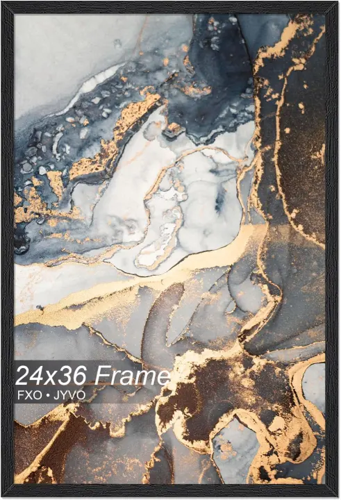 24x36 Black Engineered Wood Wall Picture Frame