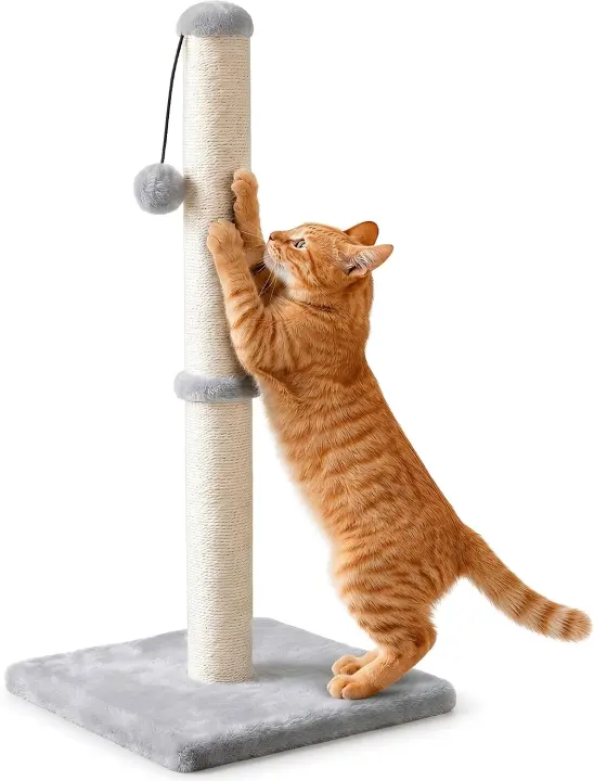29-Inch Tall Sisal Cat Scratching Post with Plush Base