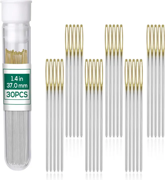 30-Piece Cross Stitch Needles — Large-Eye Embroidery Set