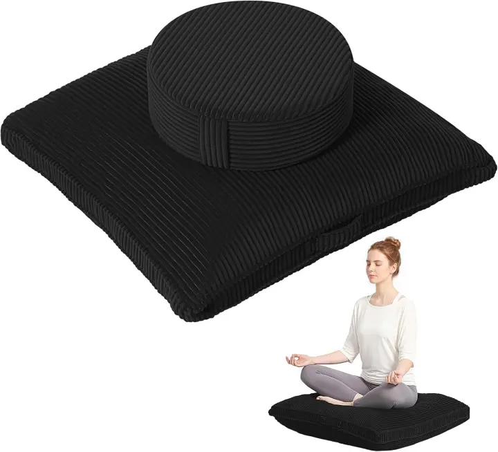 32x32 Meditation Cushion Set — Zafu & Zabuton Floor Pillow