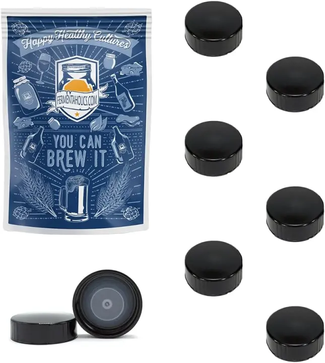 38mm Kombucha Airtight Reusable Secondary Fermentation Screw Caps (8-Pack)