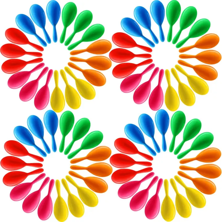 66-Piece Mini Maracas Set for Kids — 6 Bright Colors