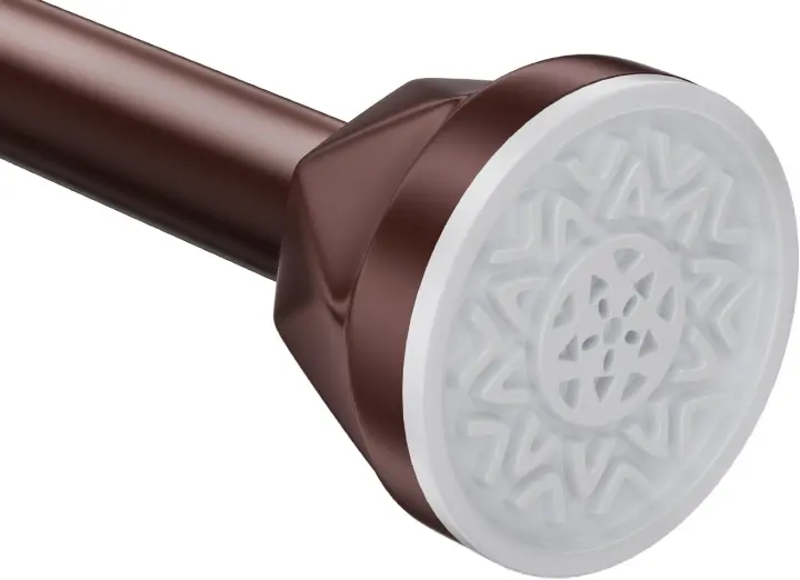 Adjustable 32–80 in Tension Shower Rod — No-Drill, Rust-Resistant (Brown)