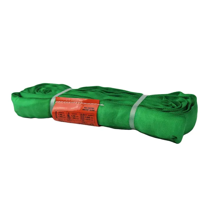 ATERET Green Polyester Endless Round Sling — 6 ft, 5,300 lb Vertical