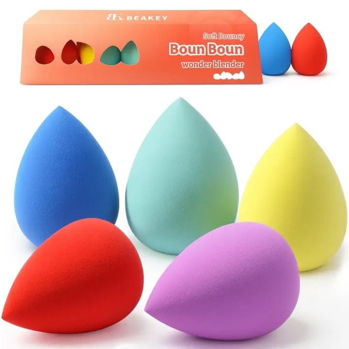 BEAKEY 5-Pack Makeup Sponge Set — Foundation & Blenders