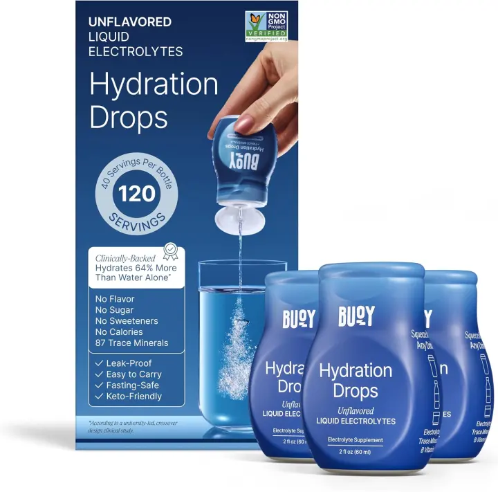 Buoy Electrolyte Drops — Liquid Hydration Supplement (120 Servings)