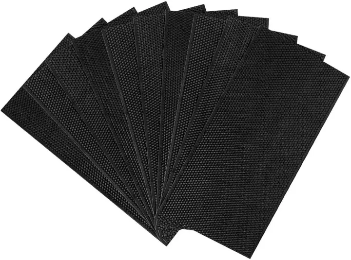 Deep Beeswax-Coated Plastic Beehive Foundation Sheets — 8.5" Deep (10 pcs)