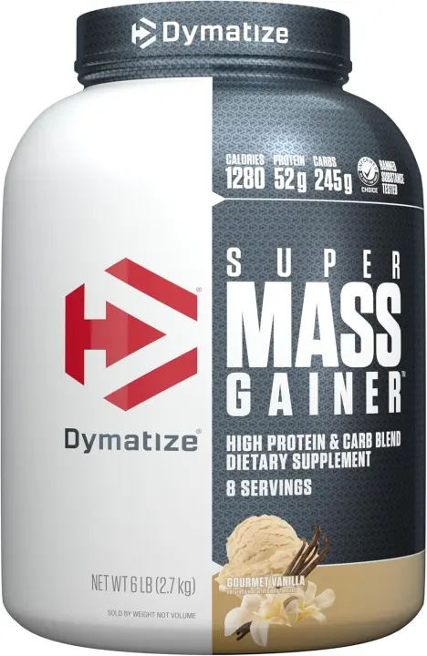 Dymatize Super Mass Gainer 6 lb — 52g Protein, Gourmet Vanilla