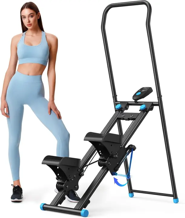 Foldable Vertical Stair Climber Stepper with Adjustable Resistance