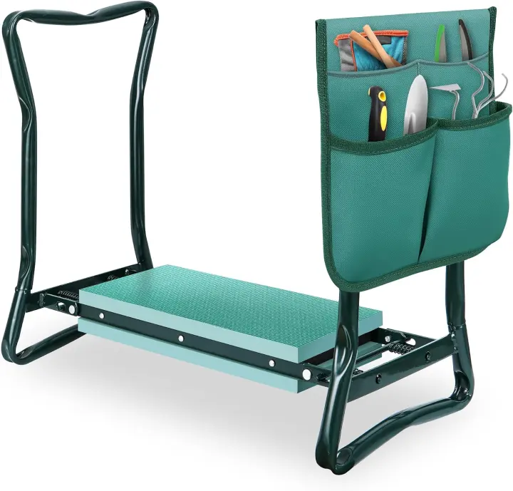 Folding Garden Kneeler and Seat — 2‑in‑1 Kneeling Bench