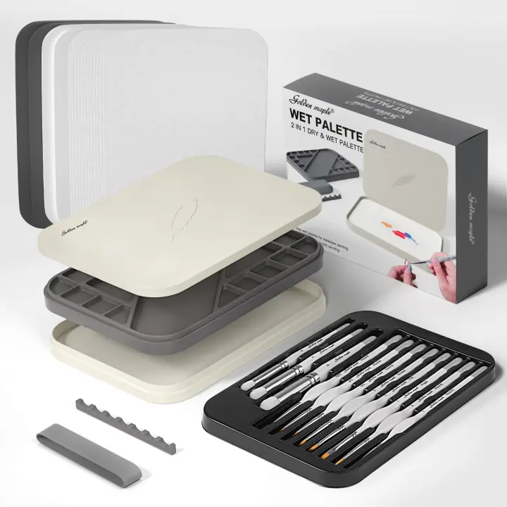 Golden Maple 2-in-1 Wet Palette Kit for Painting Miniatures