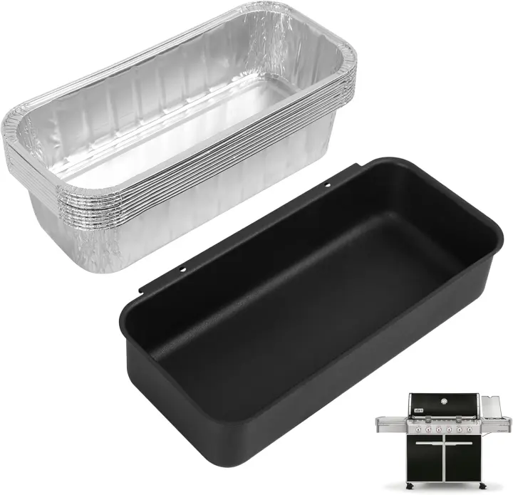 Grease Catch Pan and 10 Foil Liners for Weber Genesis II / Summit Grills