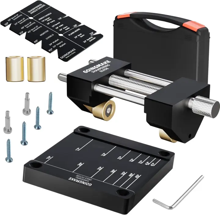 Honing Guide & Chisel Sharpening Kit — Adjustable 5/32"–3" Jig
