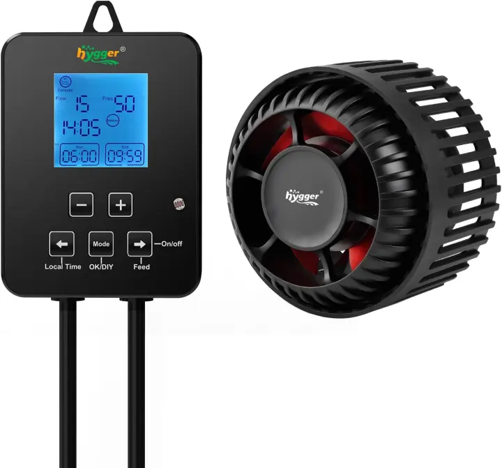 hygger 20W Wave Maker — 3400 GPH Aquarium Circulation Pump (75–200 gal)