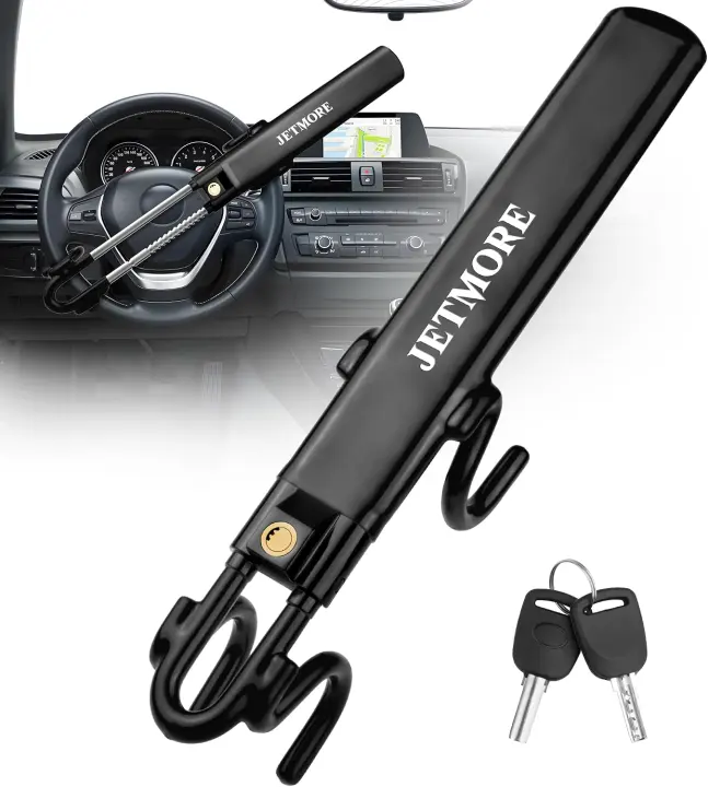 JETMORE Steering Wheel Lock — Heavy-Duty Car Wheel Lock