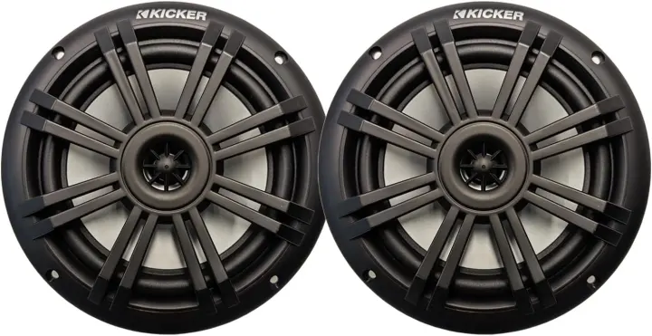 Kicker 6.5" 150W 2-Way Marine Replacement Boat Speakers (Pair)