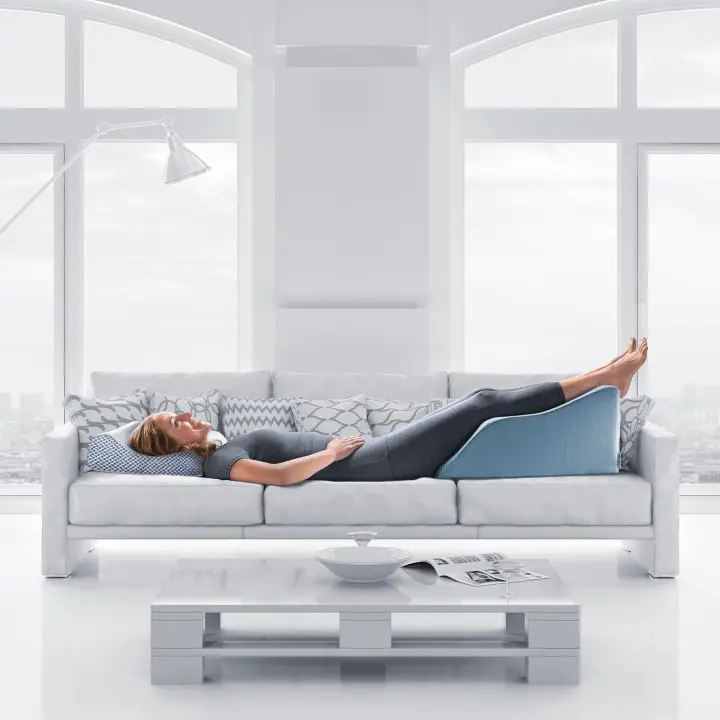 Lounge Doctor Leg Rest Medium — Heather Grey Leg Elevation Pillow