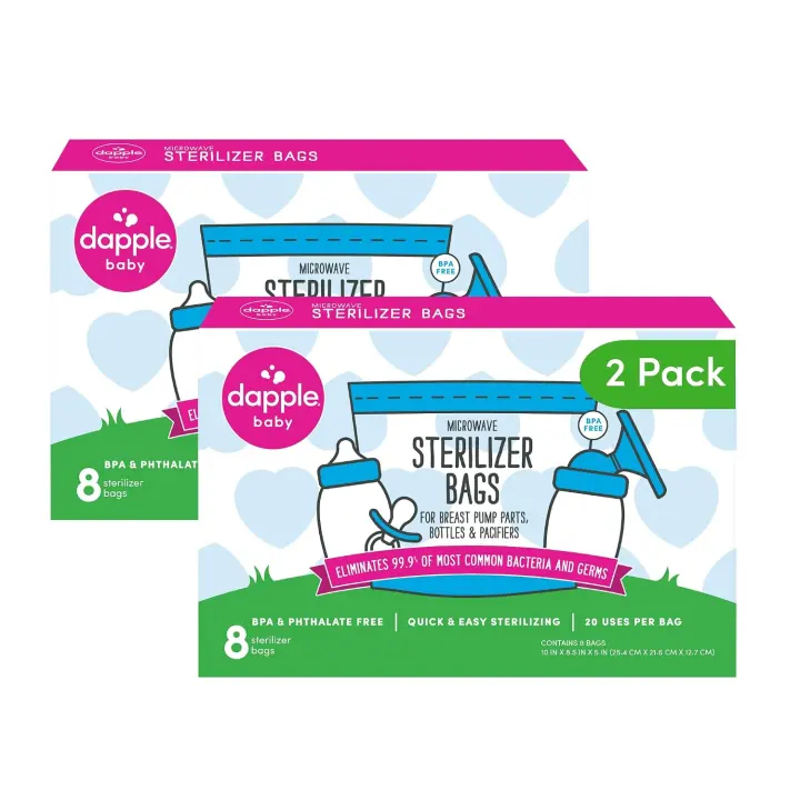 Microwave Sterilizer Bags — Reusable Baby Set (8 Count, 2-Pack)