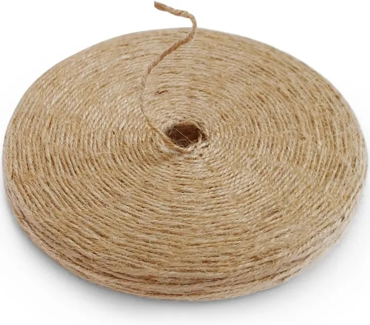 Natural Jute Twine 600 ft — Flat-Disc Craft & Garden String
