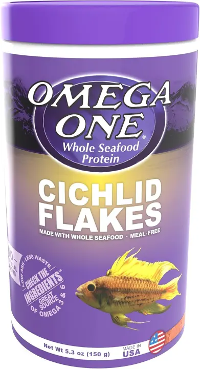 Omega One Cichlid Flakes (5.3 oz) — Fish Food Flakes