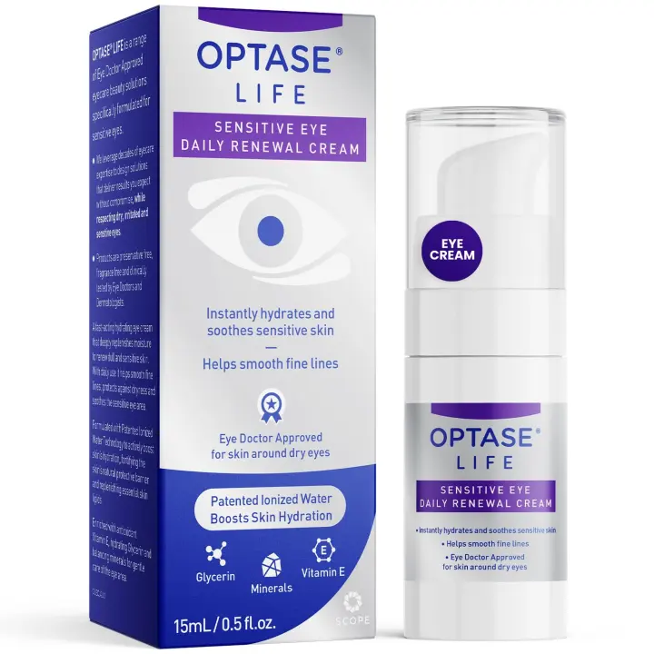 Optase LIFE Sensitive Renewal Cream — Hydrating Eye Treatment