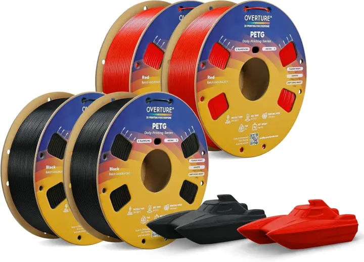 OVERTURE 4KG High-Speed PETG Filament Bundle (1.75mm)