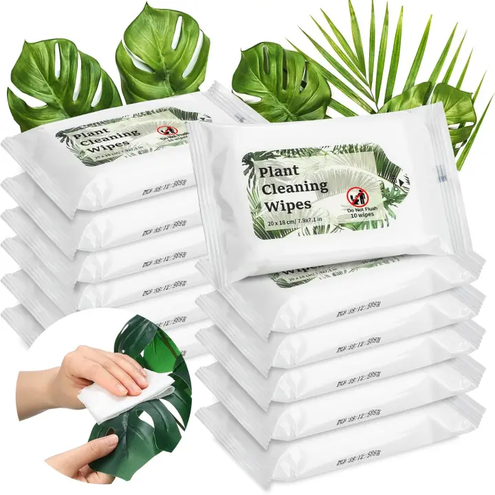 Plant Leaf Cleaning Wipes — 12-Pack (120) Large Pearl-Cotton Wipes