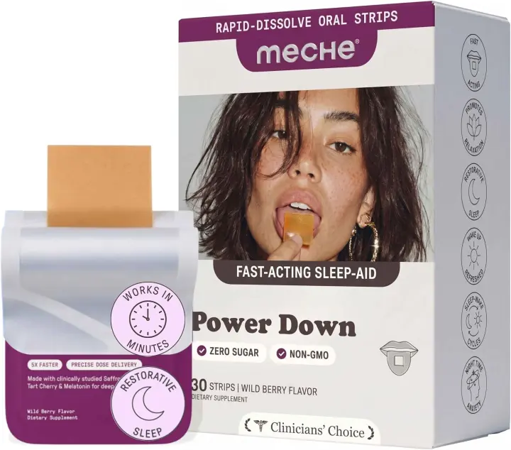 Power Down Sleep Strips — Fast-Dissolve 5 mg Melatonin (30 ct)