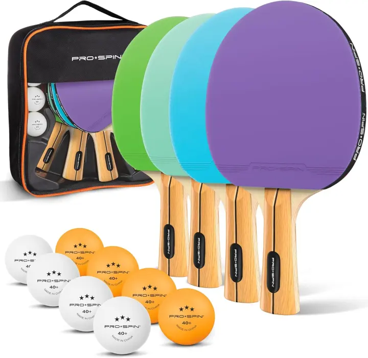 PRO-SPIN Table Tennis Paddle Set — High-Performance Rackets & Case