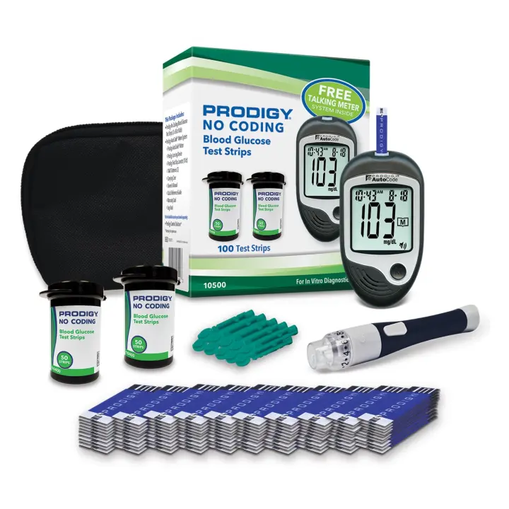 PRODIGY AutoCode Talking Blood Glucose Meter Starter Kit — 100 Strips
