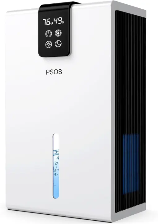 PSOS 98 oz Portable Home Dehumidifier — Quiet Unit with Mood Light