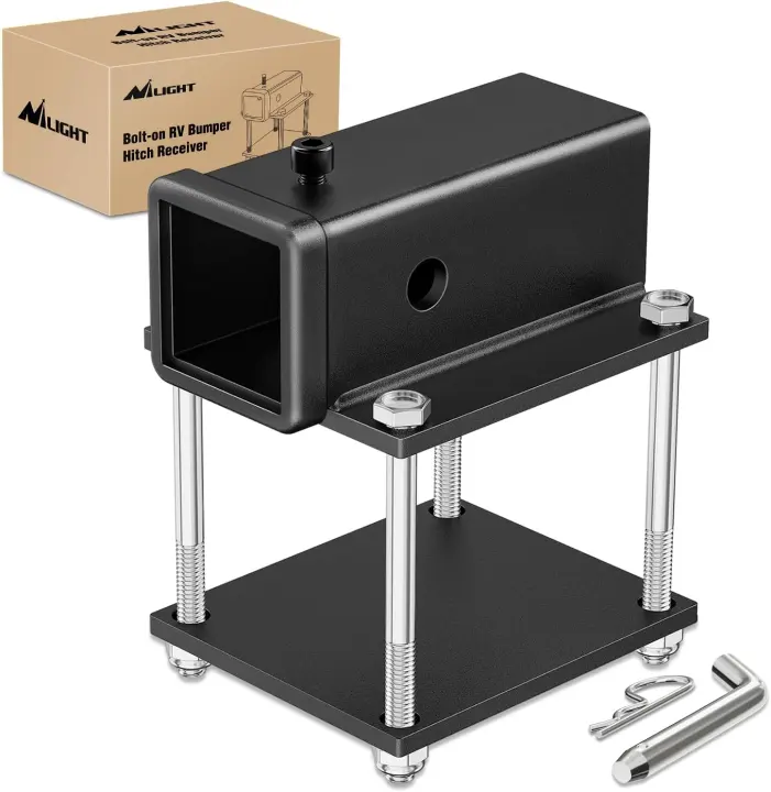 RV Bumper 2" Hitch Receiver for 4–4.5" Beams — Bolt-On Steel