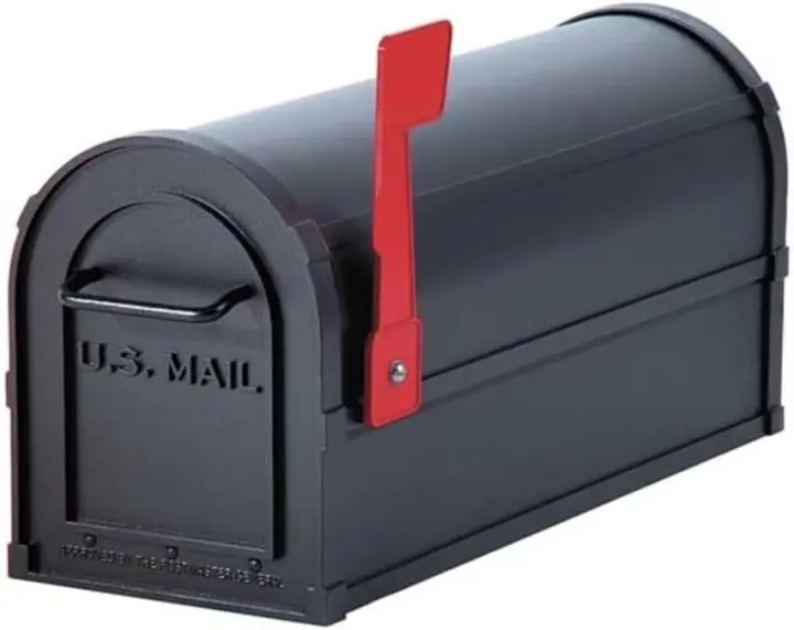 Salsbury 4850BLK Heavy-Duty Rural Mailbox — All-Aluminum, Black