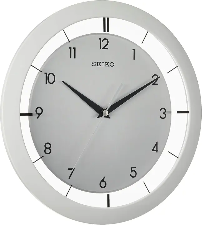 Seiko 11-Inch Metal Quiet Wall Clock — White Dial