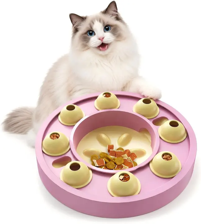 Sliding Puzzle Feeder — Interactive Slow-Feed Cat Toy