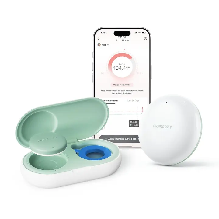 Smart Wearable Baby Thermometer with CozyLink Signal Booster