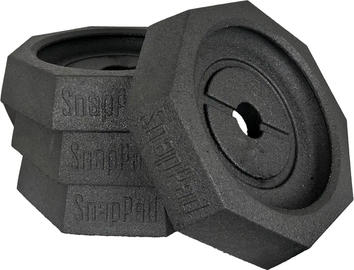 SnapPad PRIME 4-Pack RV Jack Pads — 10in Round Foot Leveling Blocks