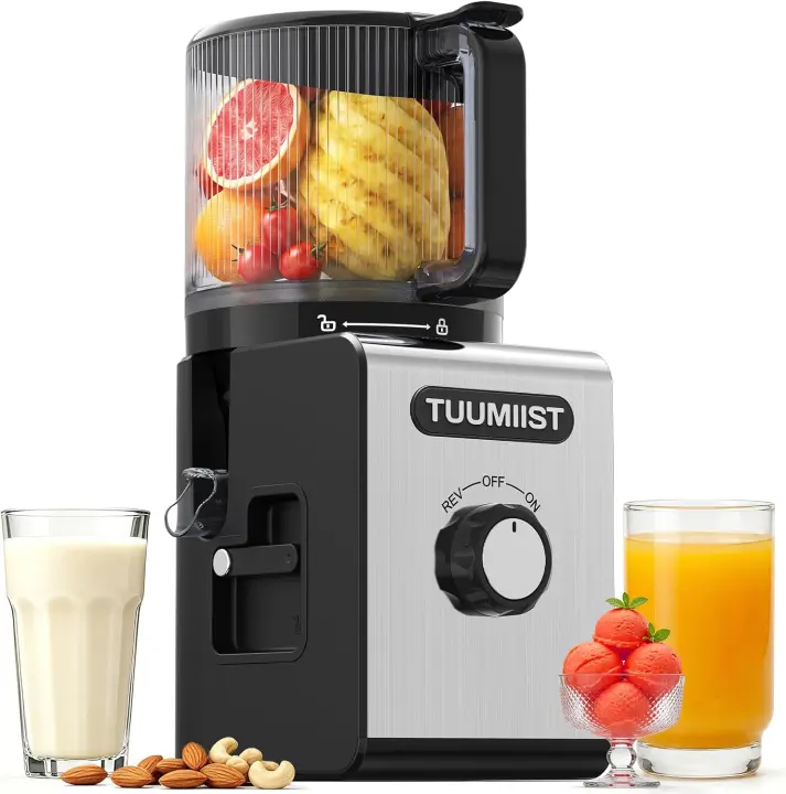 TUUMIIST 3-in-1 Cold-Press Juicer — Juice, Sorbet & Nut Milk Maker
