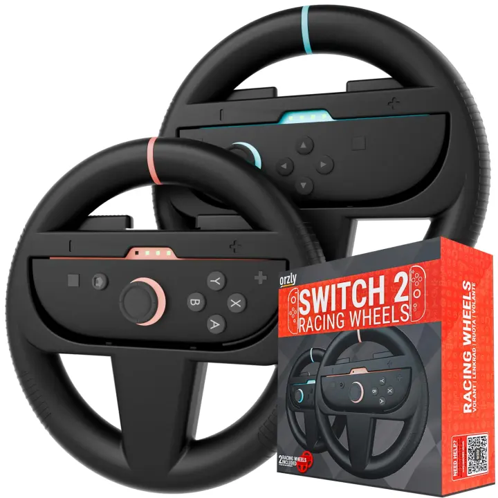 Twin Joy‑Con Steering Wheels for Nintendo Switch 2 (2025) Console