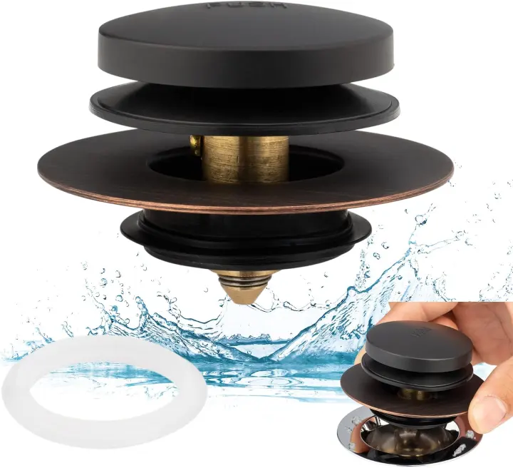Universal Tip-Toe Bathtub Drain Stopper & Cover Replacement