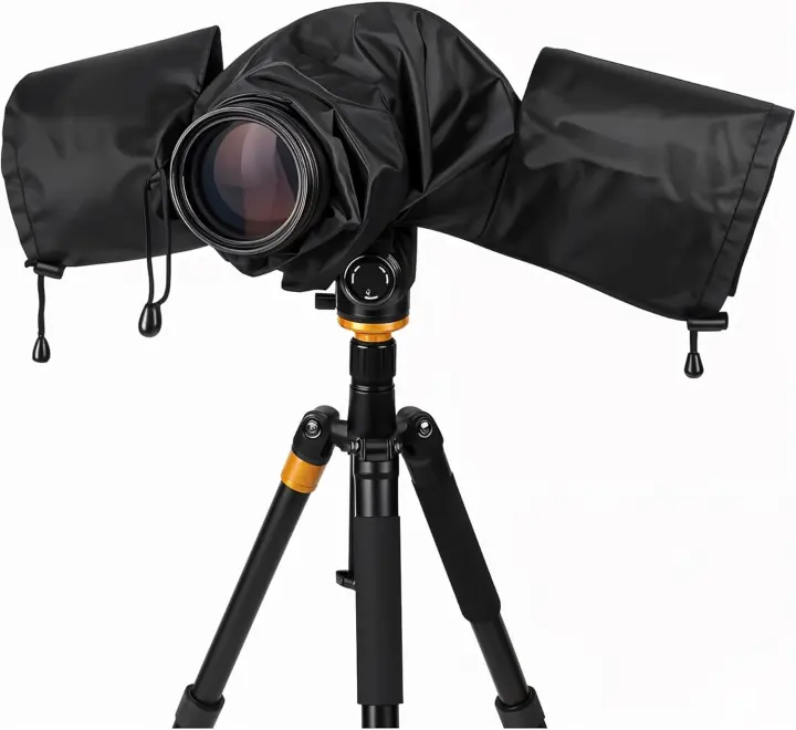 Universal Waterproof DSLR/SLR Camera Rain Cover with Clear Window & Drawstrings