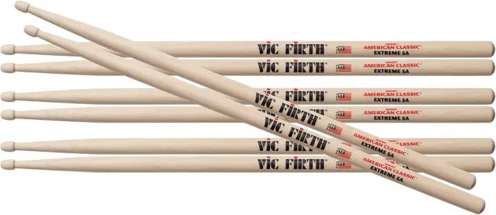Vic Firth American Classic Extreme 5A Hickory Drumsticks — 4 Pairs