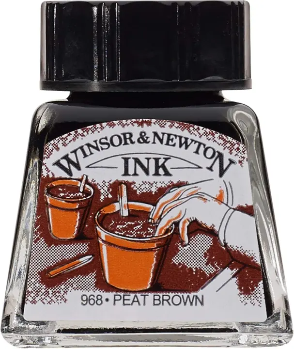 Winsor & Newton Drawing Ink — 14ml Bottle (Peat Brown)