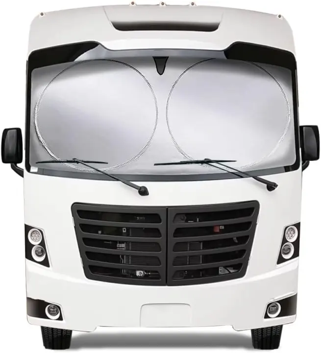 XXXL Class A RV Windshield Sunshade Cover — Reflective Front 102 x 51