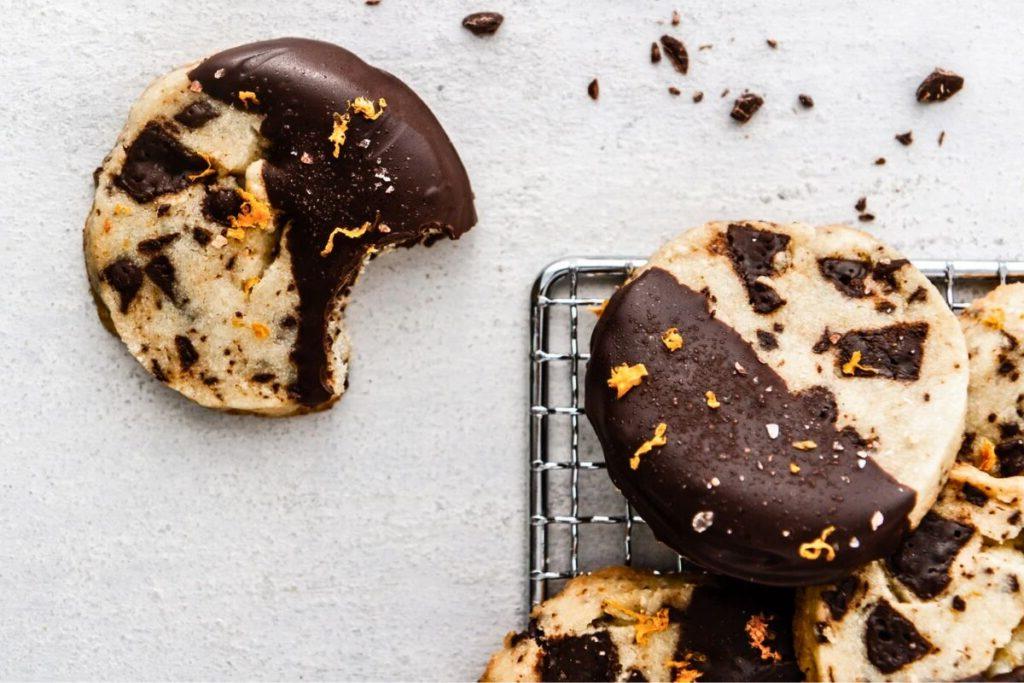 Κουλουράκια Shortbread Σοκολάτας-Πορτοκαλιού.