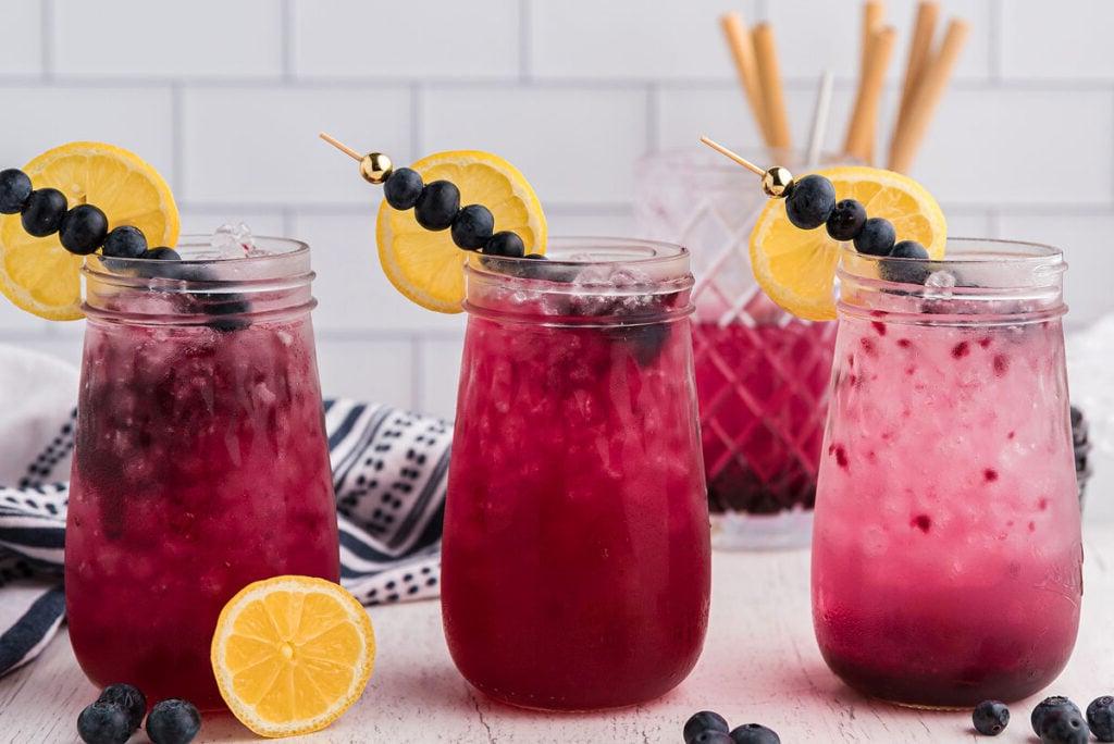Jam seltzer με μύρτιλα.