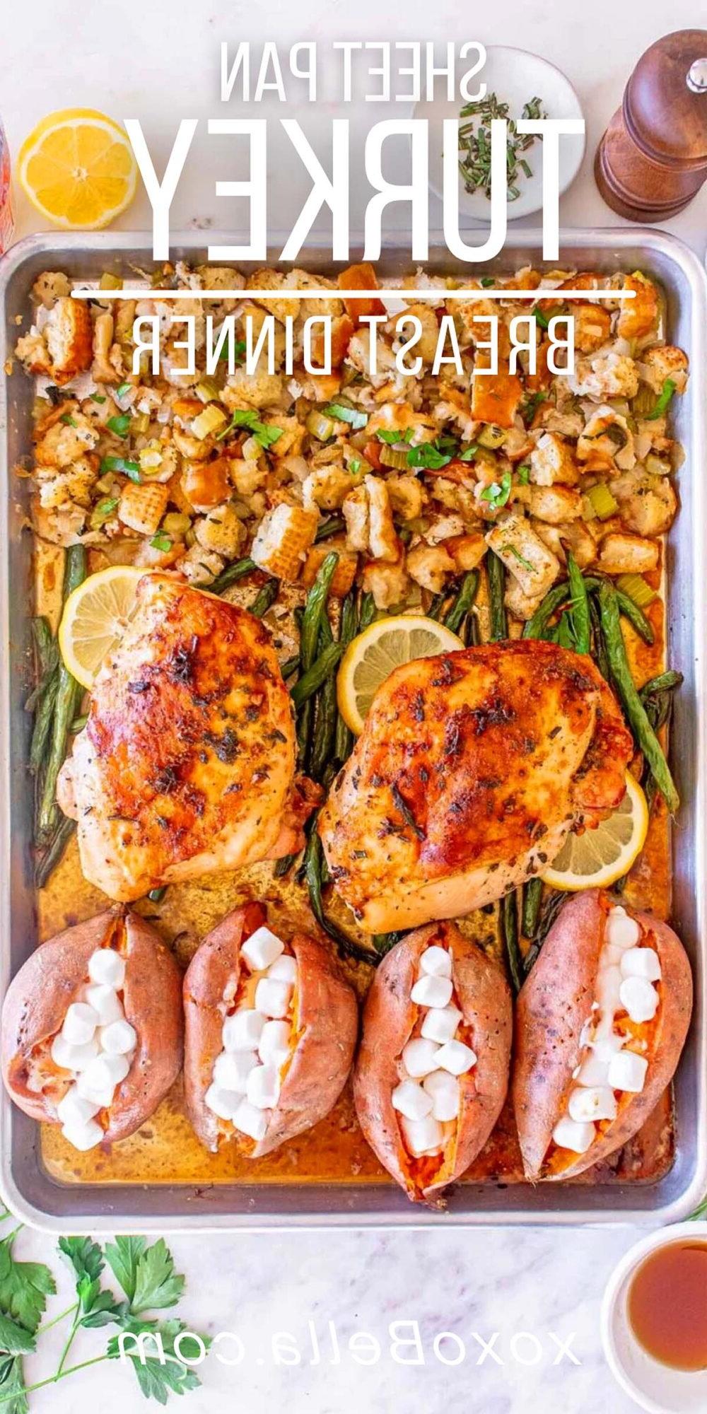 Δείπνο με στήθος γαλοπούλας στο ταψί για Pinterest.