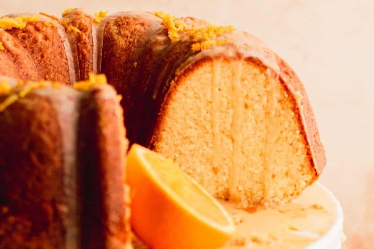 Γλασέ Κέικ Bundt Πορτοκάλι.