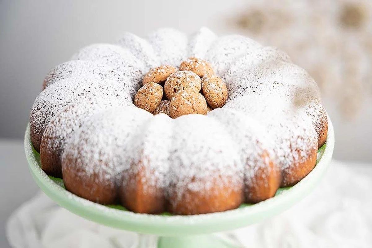 Ιταλικό Κέικ Bundt Λεμόνι Ρικότα Αμαρέτι Μπουντίνο.